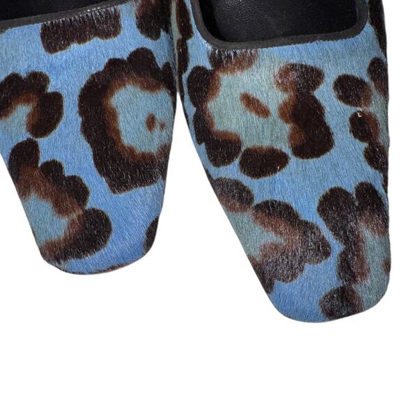 Rare Vintage Fendi Blue Leopard Calf Hair Heels Pumps Size 36 Italy - Picture 13 of 14